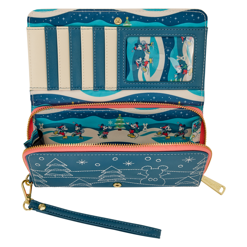 Loungefly - Mickey & Minnie Holiday Wristlet Wallet